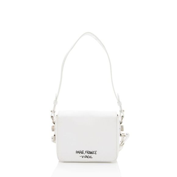 Off-White Leather Binder Clip Shoulder Bag - Picture 3 of 16